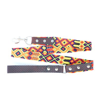 Load image into Gallery viewer, Leo Y Lola colorful macrame and leather dog leash handmade and unique